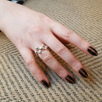 Silver Atomic Sphere Ring