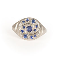 Galaxy Sapphire Signet Ring