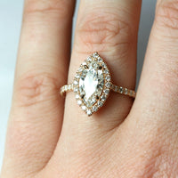 Marquise Diamond Rose Gold Engagement Ring