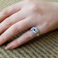 Galaxy Sapphire Signet Ring