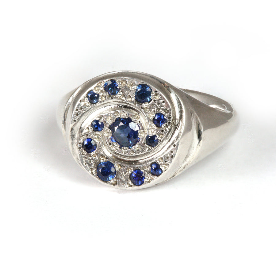 Galaxy Sapphire Signet Ring