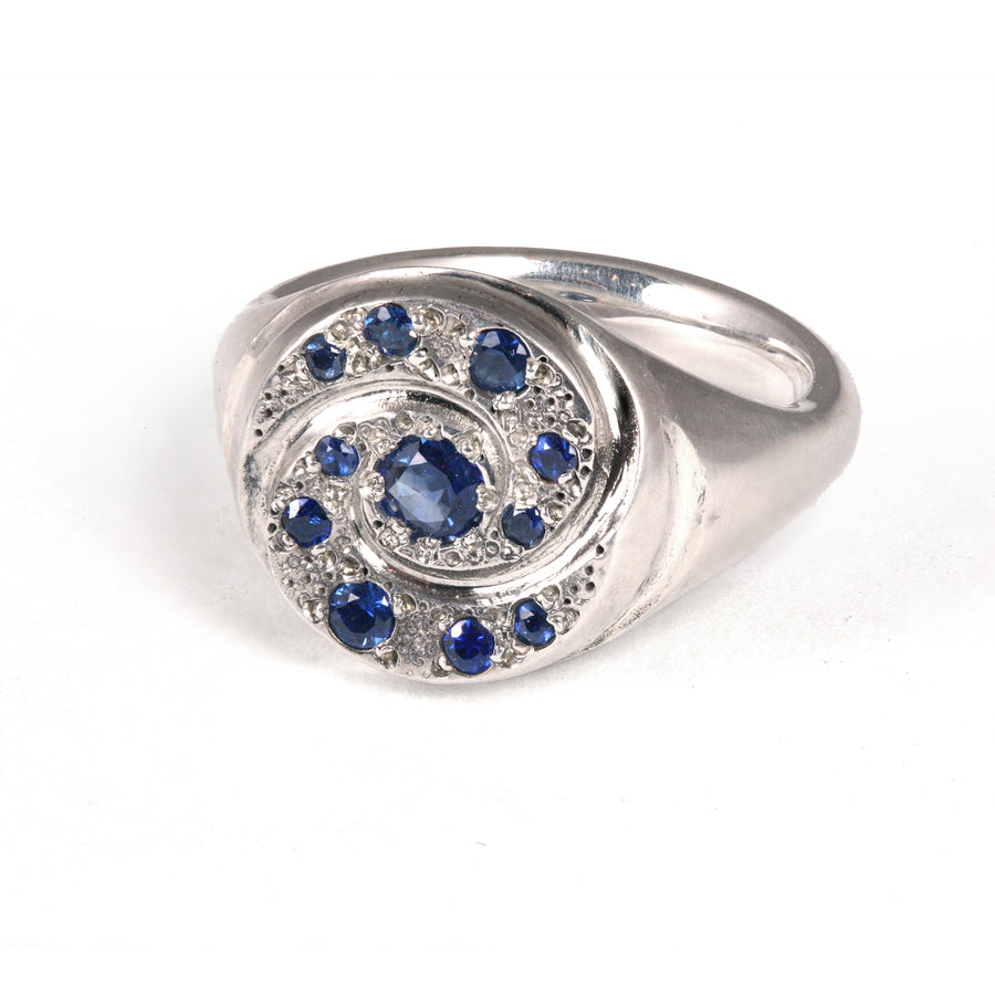 Galaxy Sapphire Signet Ring