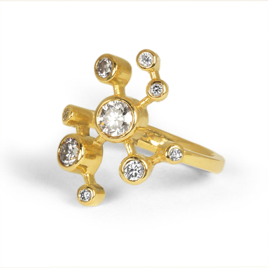 Half Dendritic Diamond Ring
