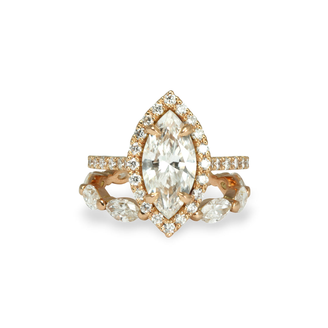 Marquise Diamond Rose Gold Engagement Ring