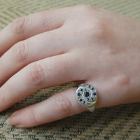 Galaxy Sapphire Signet Ring