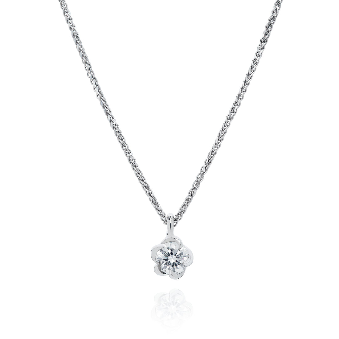 Platinum 0.36ct Deadly Nightshade Diamond Pendant