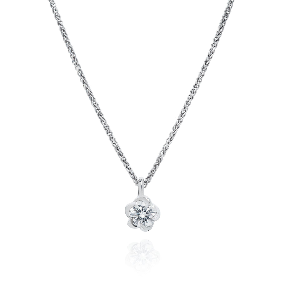 Platinum 0.36ct Deadly Nightshade Diamond Pendant