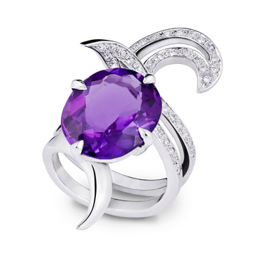 Deadly Nightshade Amethyst Ring