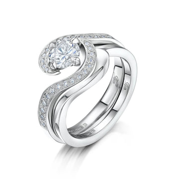 Platinum & Diamond Mystic Engagement Ring