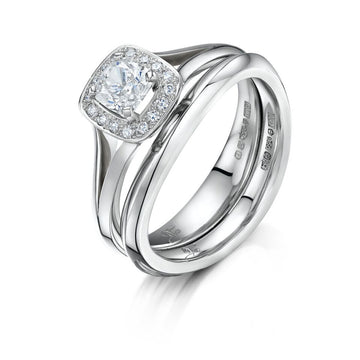 Platinum and Diamond Dusk Engagement Ring