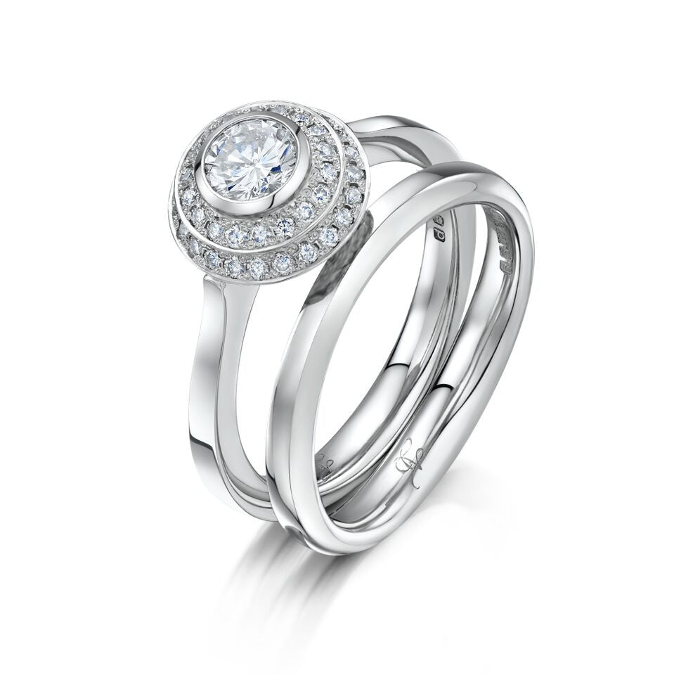 Platinum 0.40ct Diamond Labyrinth Engagement Ring
