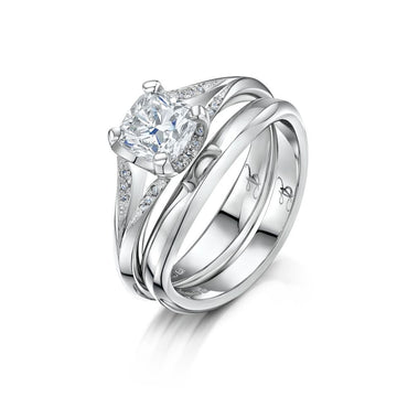 Platinum and Diamond Magical Engagement Ring