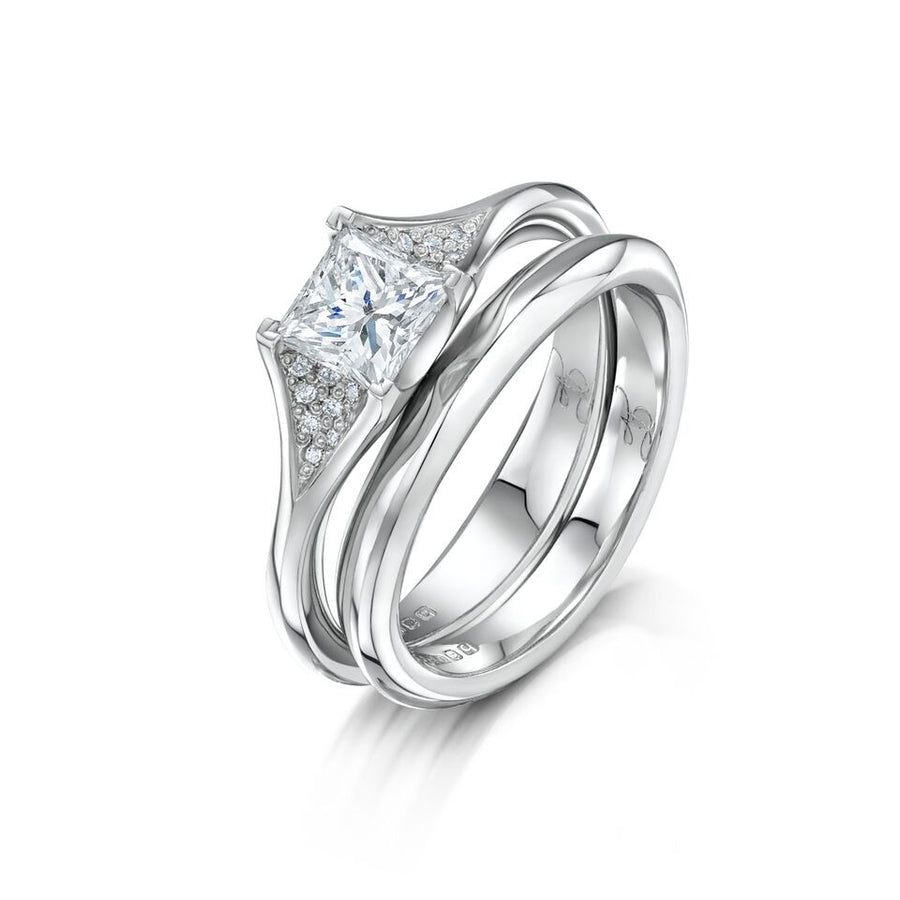 Platinum 0.70ct Diamond Twilight Engagement Ring