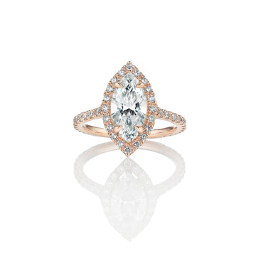 Marquise Diamond Rose Gold Engagement Ring