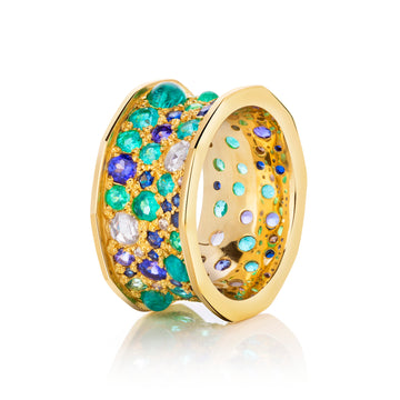 Paraiba Tourmaline Bombe Ring
