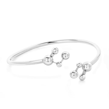 Silver Atomic Sphere Bangle