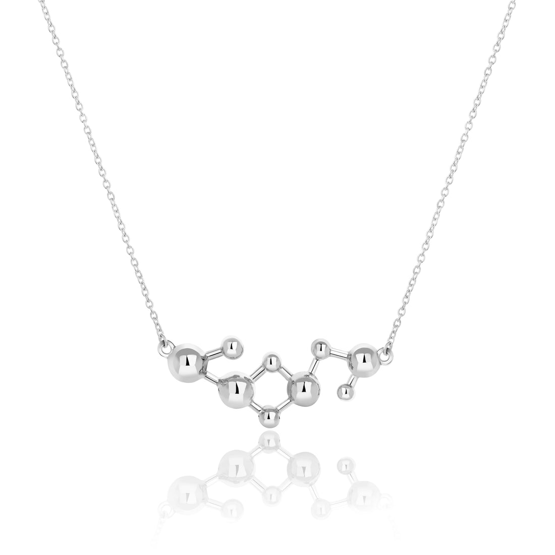 Silver Atomic Sphere Necklace