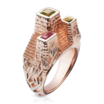 Typhoon Palace Rose Gold Temple Ring